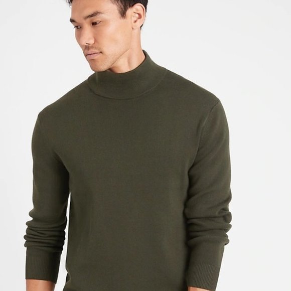 Banana Republic 100% Supima Cotton Mock-Neck Sweater